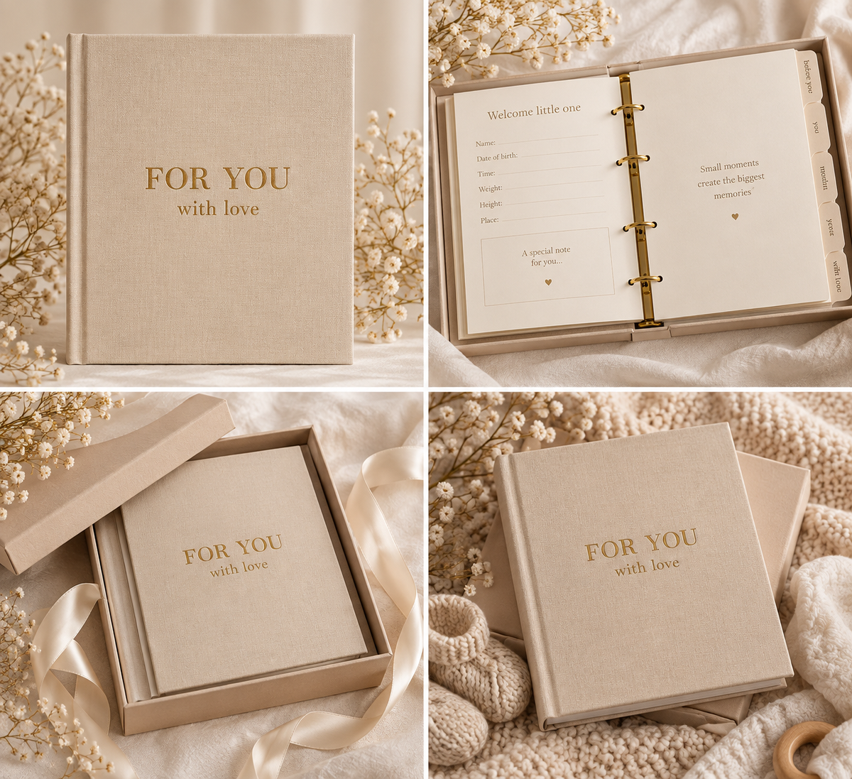 Baby Mumin For You with Love luxury baby memory book editorial product photography