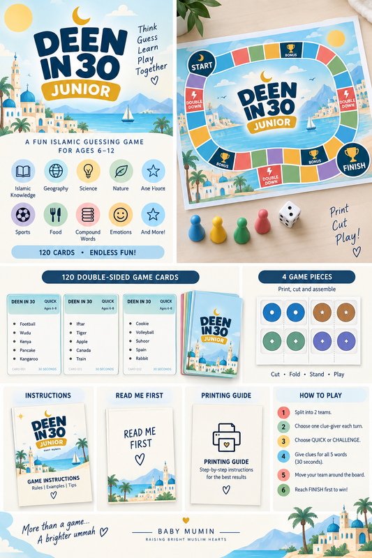 Deen in 30-printable islamic guessing game