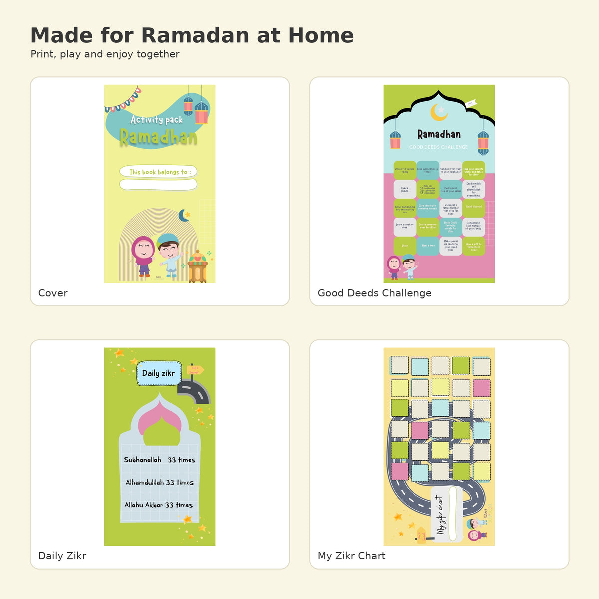 Ramadan Activity Pack Made for Ramadan at Home preview